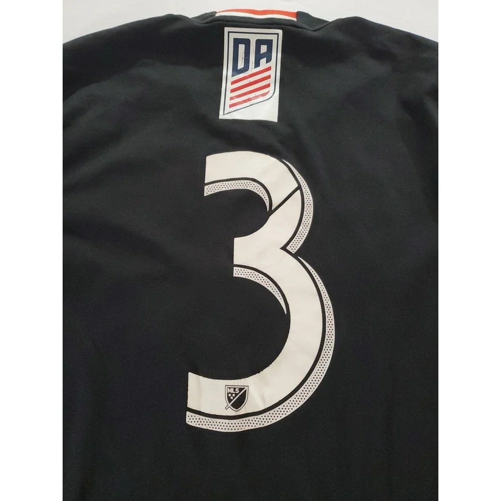 2016-2017 D.C. United Adidas Home Soccer Kit Black #3 Jersey‎ Men's Small